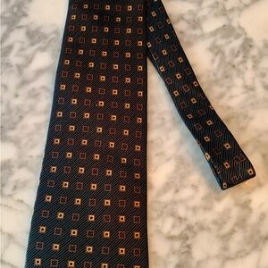 Vintage Modela Collection Italian Silk Necktie Geometric Patterned Tie